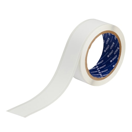 Brady Repositionable Vinyl Labels 1.125 in W x 50 ft L White JPC-1125-2581